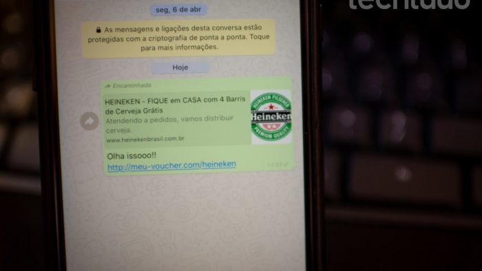 Suspeite de links de promoções enviados pelo WhatsApp — Foto: Rubens Achilles/TechTudo