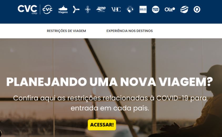 CVC lança site com requisitos de países para entrada de brasileiros