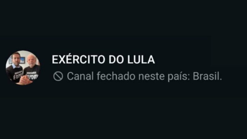 Canal ‘Exército do Lula’ sai do ar após ordem do TSE
