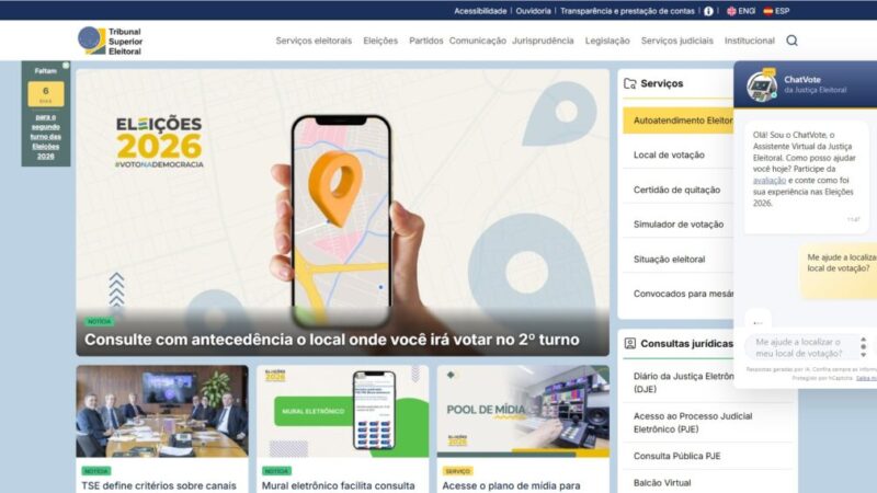Eleições 2026: saiba se o seu local de votação mudou para o segundo turno