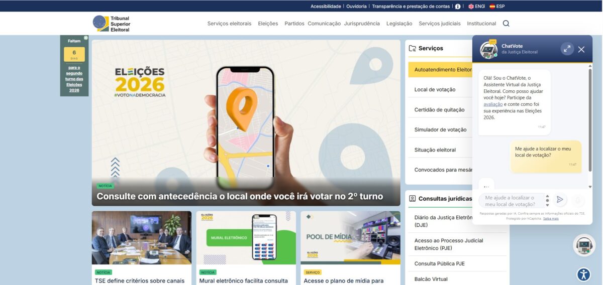 Eleições 2026: saiba se o seu local de votação mudou para o segundo turno