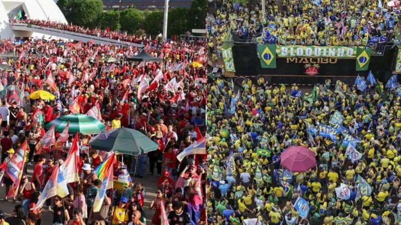 Atos por Lula e Flávio Bolsonaro mobilizam centro de Brasília
