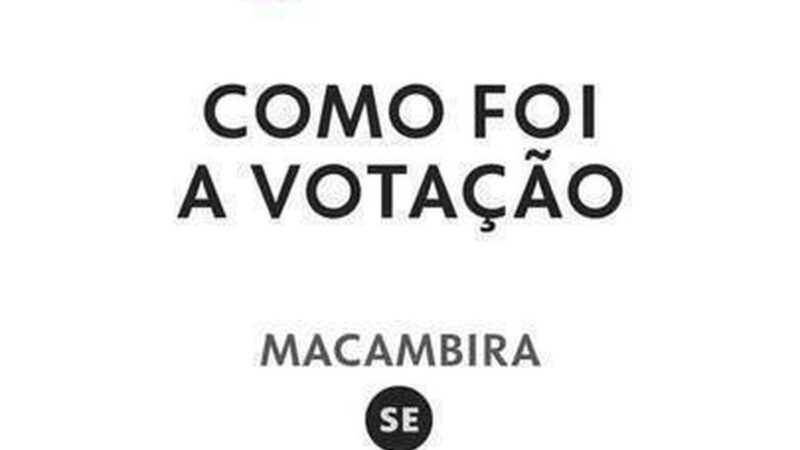 Macambira (se): veja a apuração na Escola Marcolino Cruz Santos