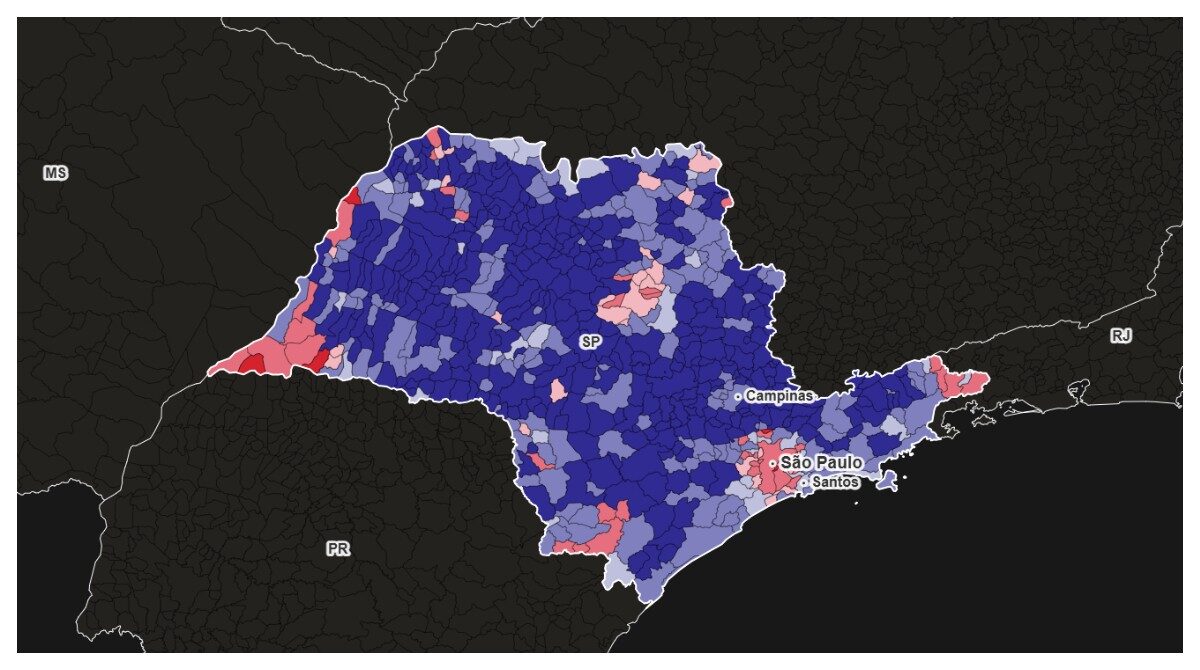 Lula amplia vitórias em SP de 39 para 72 cidades no 2º turno; Flávio Bolsonaro vence em 573