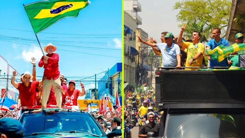 Lula faz comício no Nordeste e Flávio Bolsonaro lidera ato no Rio