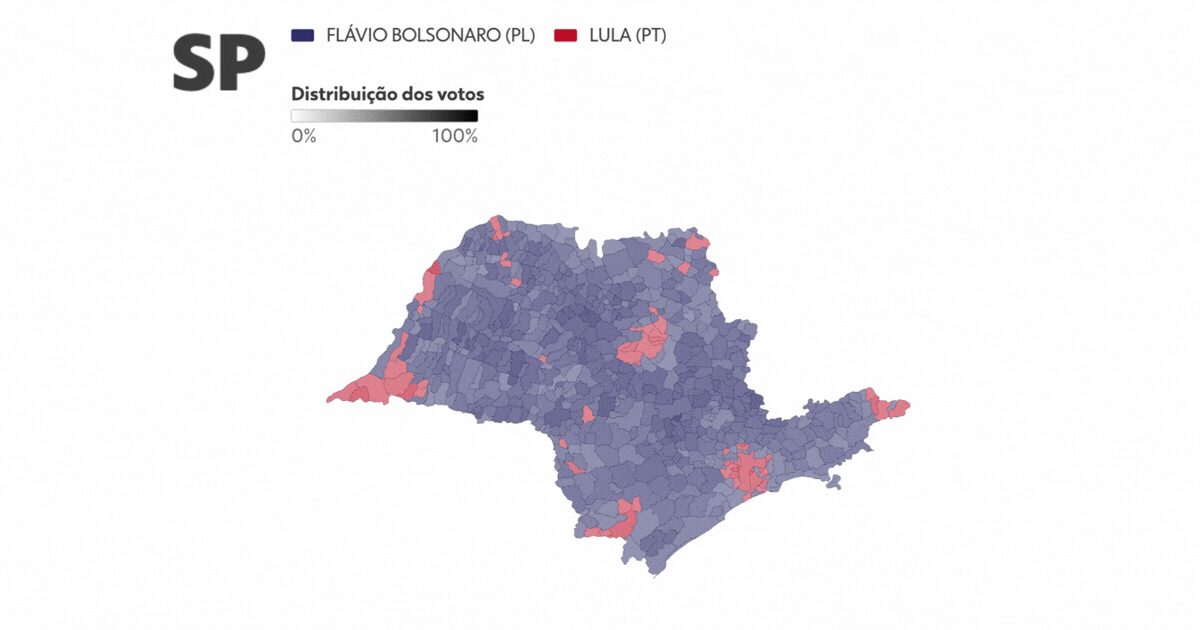 Mapas mostram como cada estado votou no segundo turno presidencial