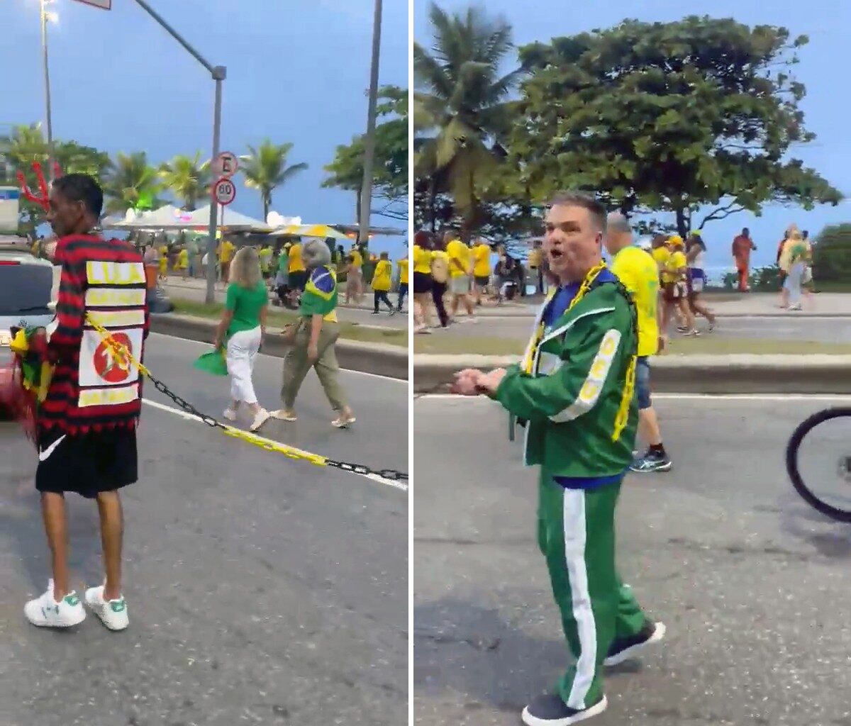 Polícia investiga vídeo de homem negro acorrentado em ato político no Rio