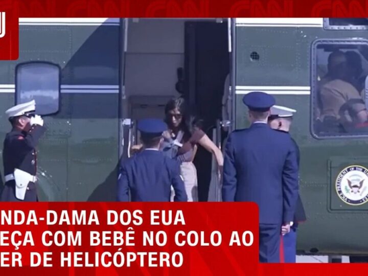 Usha Vance se equilibra após tropeço com bebê em base militar