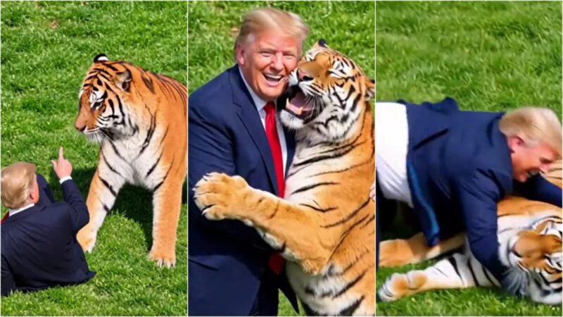Trump gera revolta ao publicar vídeo de IA com tigre após morte na Inglaterra