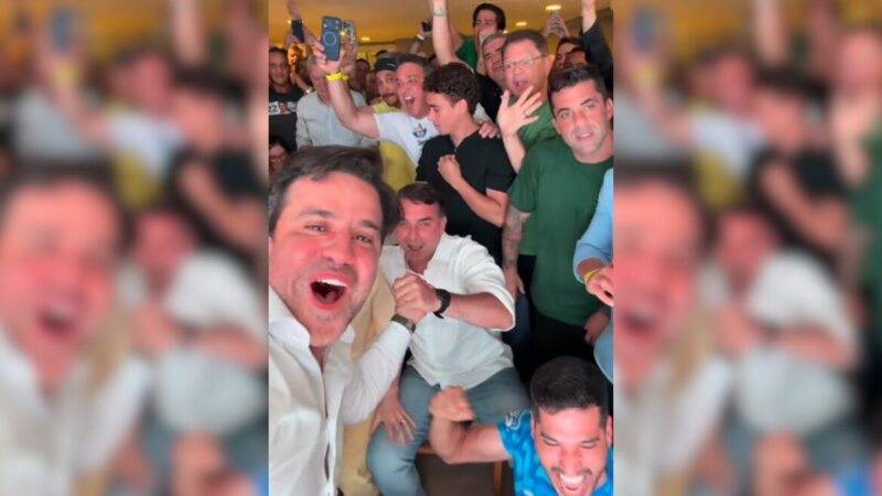 Pablo marçal filma flávio bolsonaro comemorando virada temporária