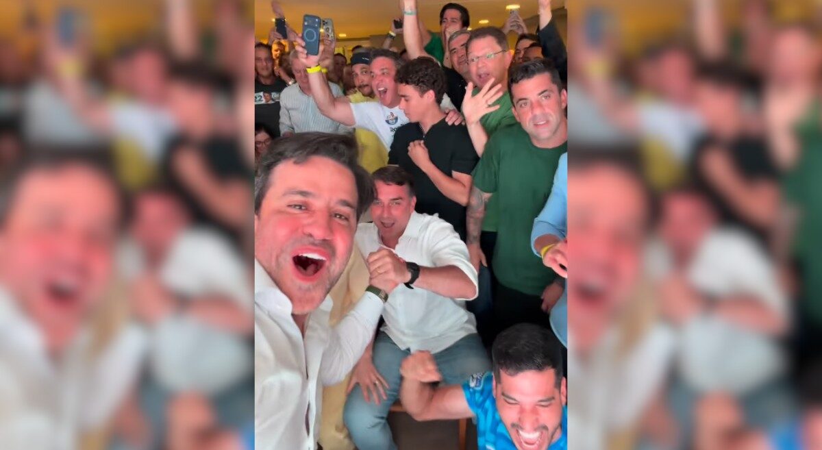 Pablo marçal filma flávio bolsonaro comemorando virada temporária